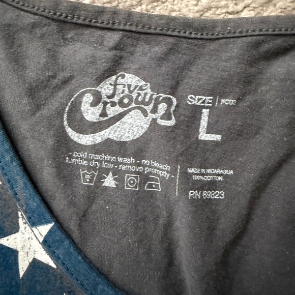 Five Crown Starry Blue and Gray Tank Top- size Large - Picture 3 of 4